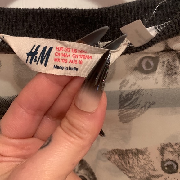 Silver and Grey, Sheer, Cat Blouse - Picture 2 of 2